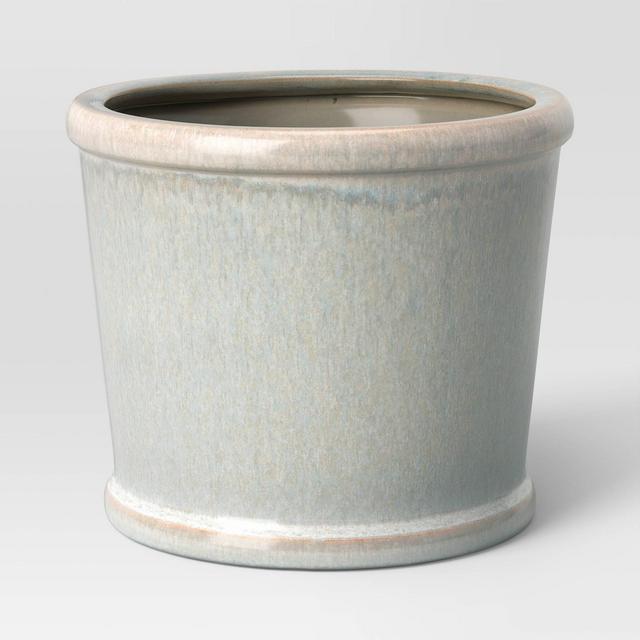 10" Outdoor Stoneware Planter Cream - Threshold™