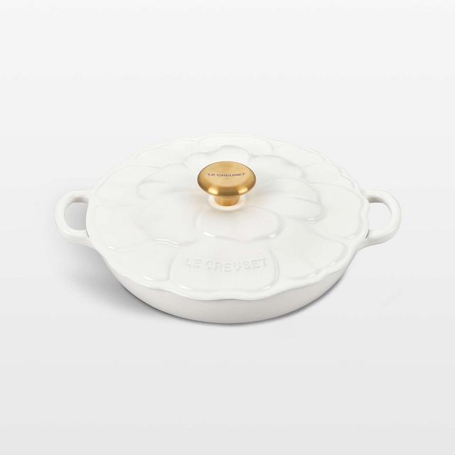 Le Creuset 2.25-Qt.Petal White Enameled Cast Iron Braiser