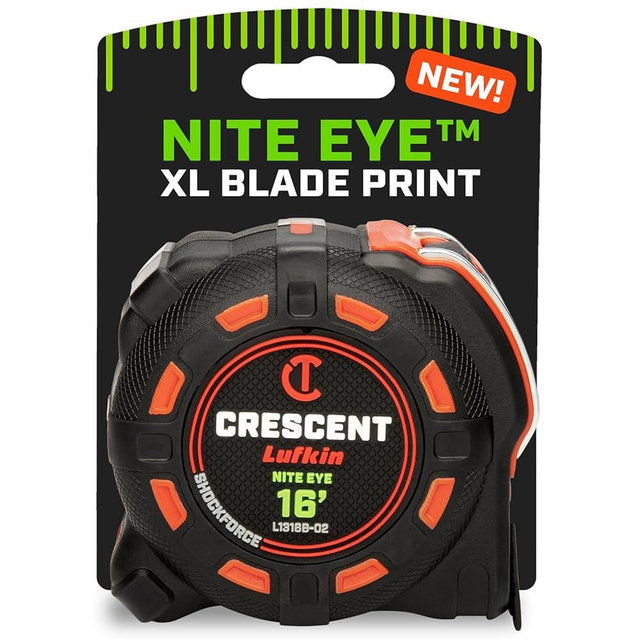 Crescent Lufkin 16 Ft. SHOCKFORCE NITE EYE Tape Measure | L1316B-02