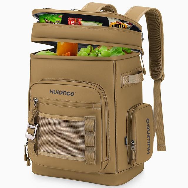 Hulongo Large Waterproof Insulated Cooler Backpack for Men & Women, Leak Proof Cooler Backpack for Camping, Beach, Fishing, Picnic, Travel, Outdoor, 30L, 48Cans