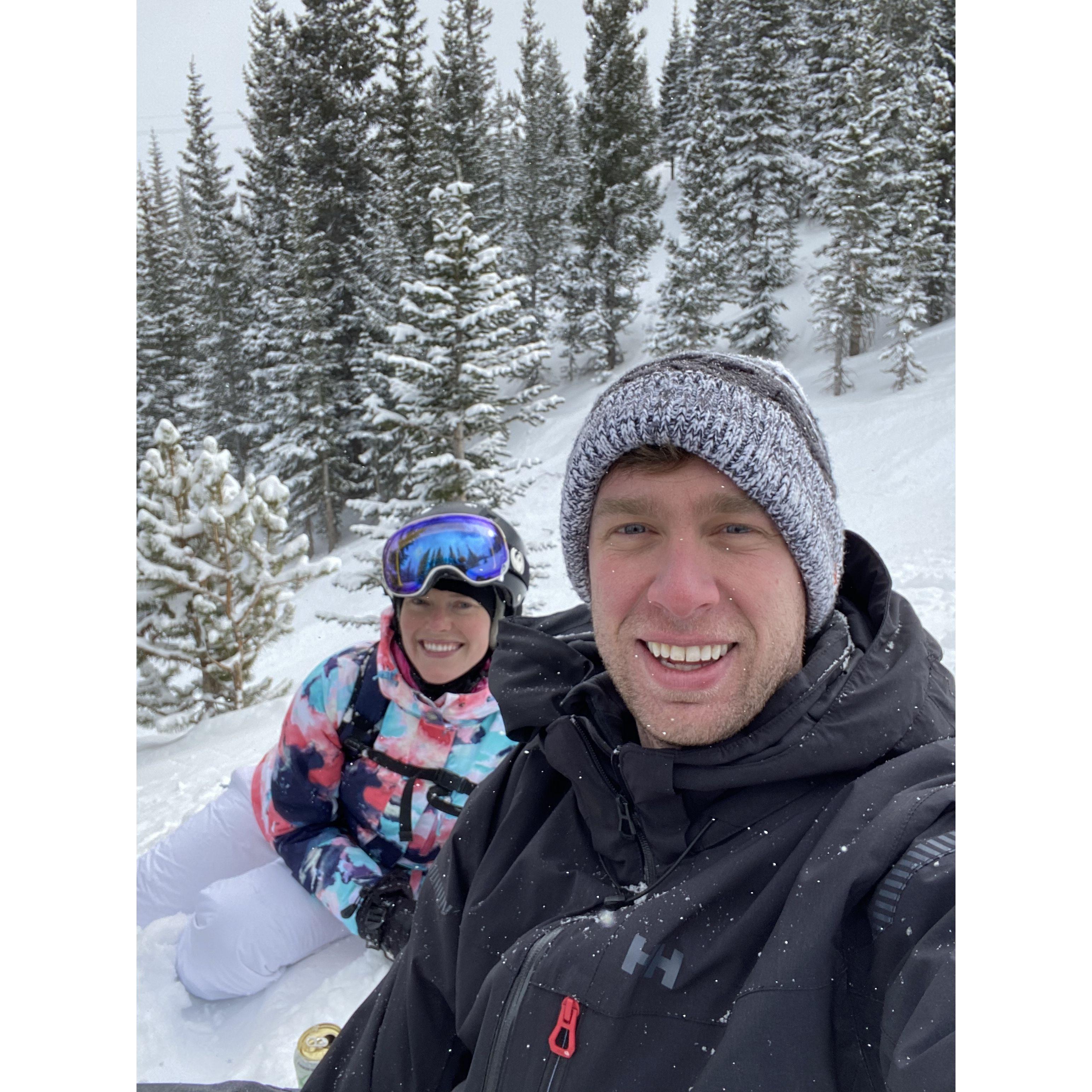 Beer break on the slopes
