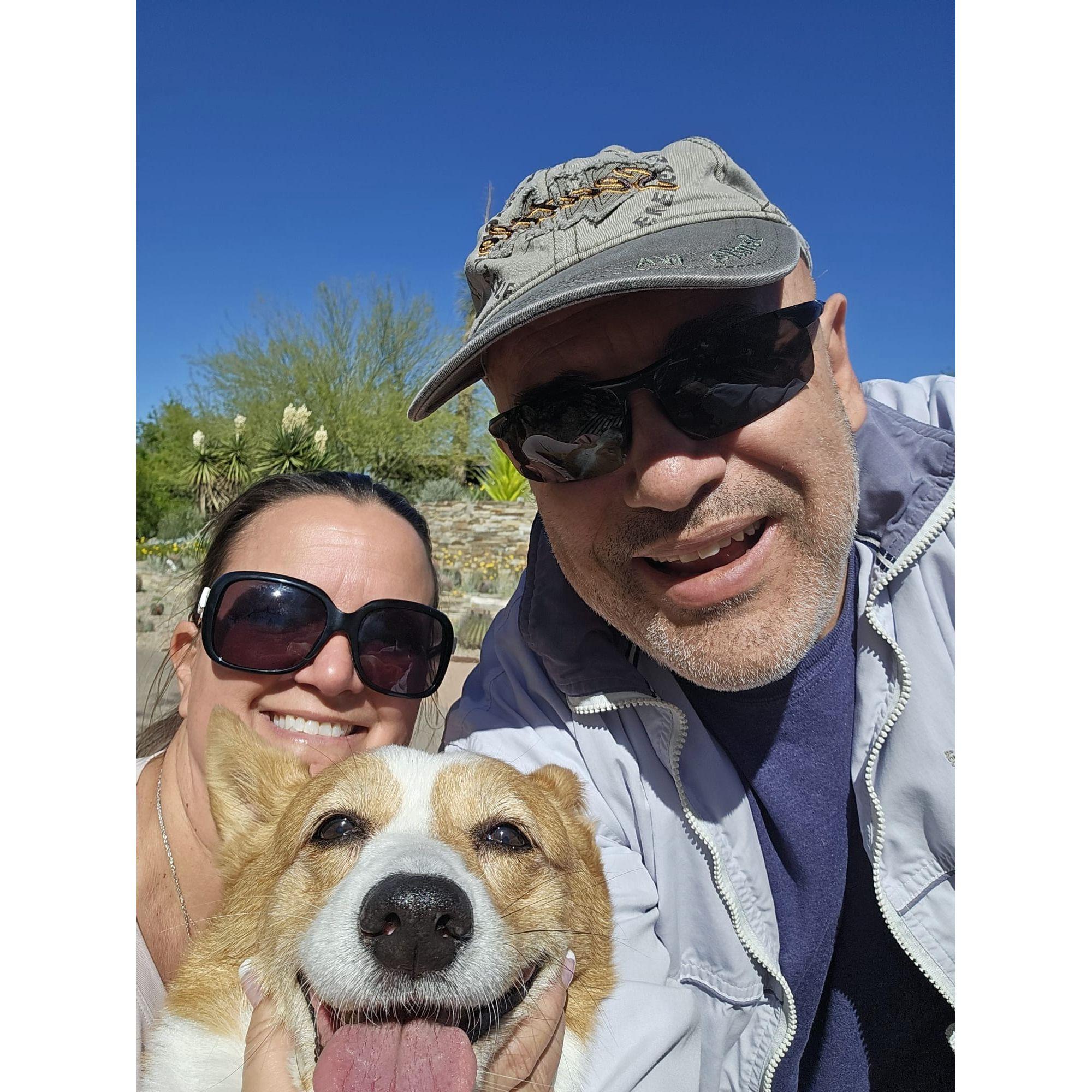 Family outing hiking