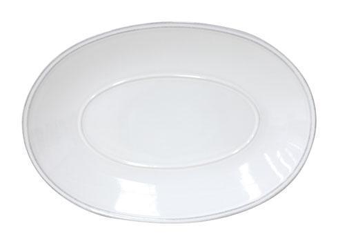 Costa Nova Friso Oval Platter 12", White