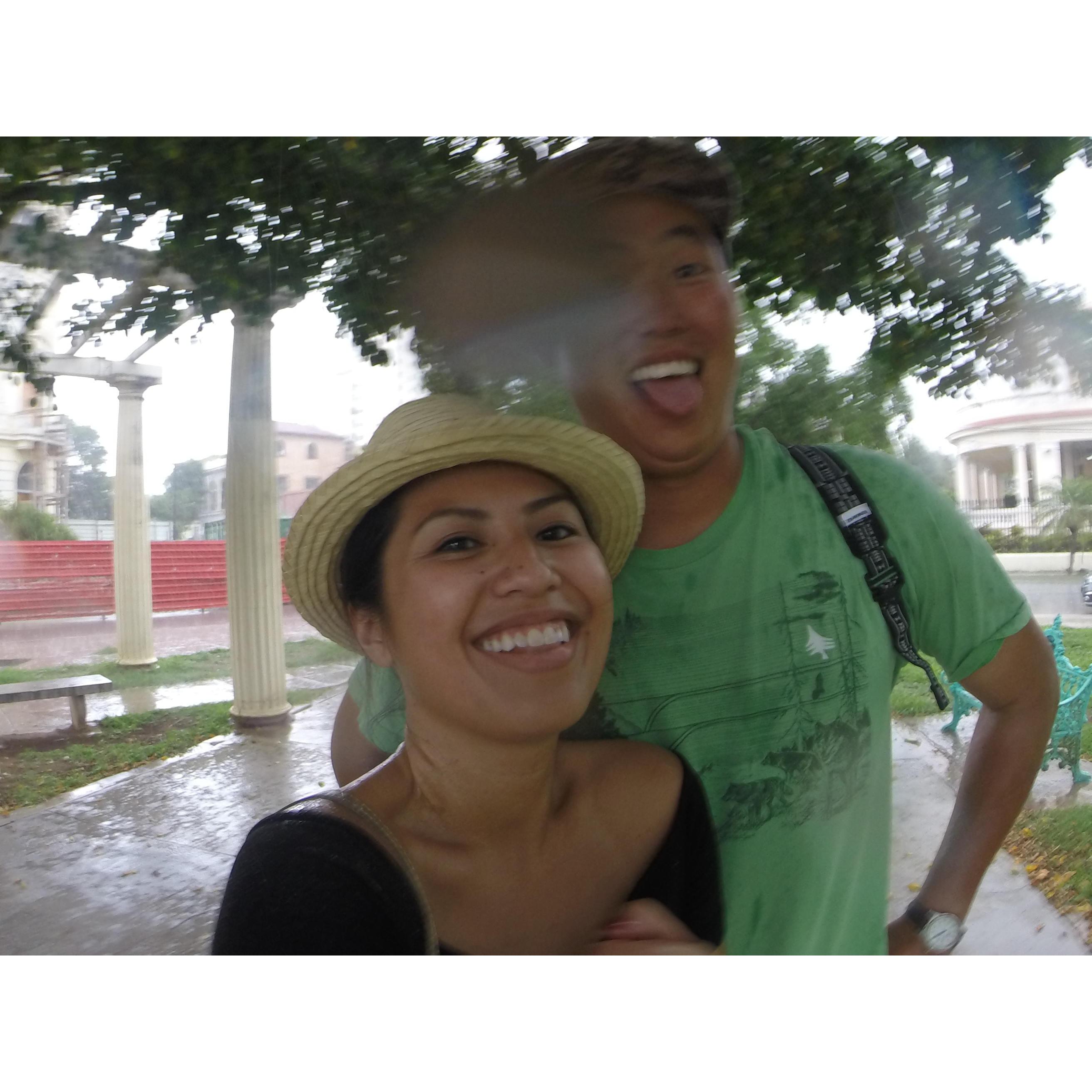 Caught in a storm in Havana, Cuba