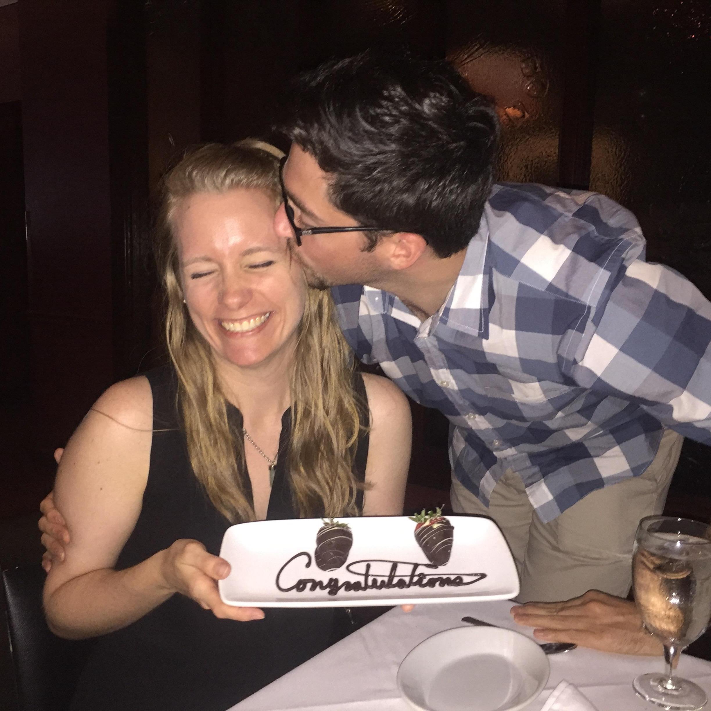 A sweet congratulations from Susan's family after our engagement.
