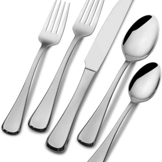 Mikasa Cosmo Satin 65 Piece Stainless Steel Flatware Set, Service For 12