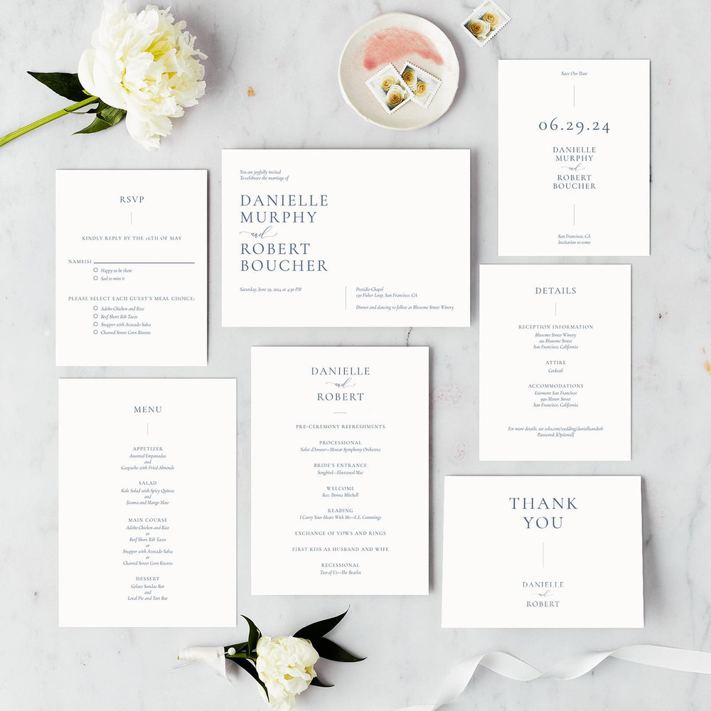 Zola Wedding Invitations - Barnell Landscape Letterpress