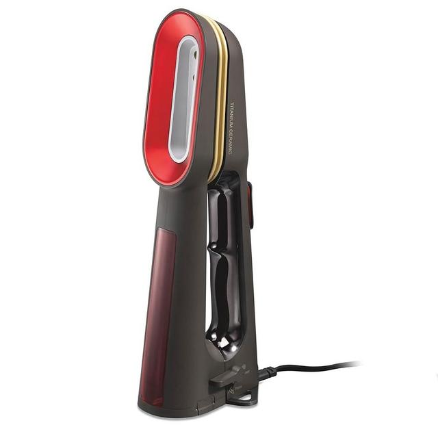 CHI SteamPress 3-in-1 Handheld Garment Steamer & Clamping Steam Iron, No Ironing Board Needed, 200ml Water Tank, 9 Minutes of Steaming, 25 Second Fast Heat-Up, 1500 Watts, 10’ Cord, Black (11600)