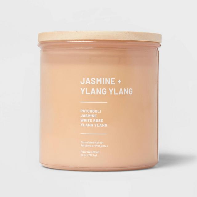 26oz Glass Jar Jasmine and Ylang Candle Orange - Project 62™