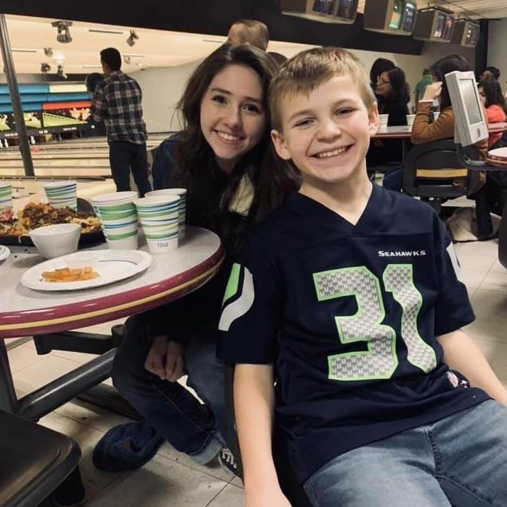 Faith and Brody bowling at Bowen's birthday party