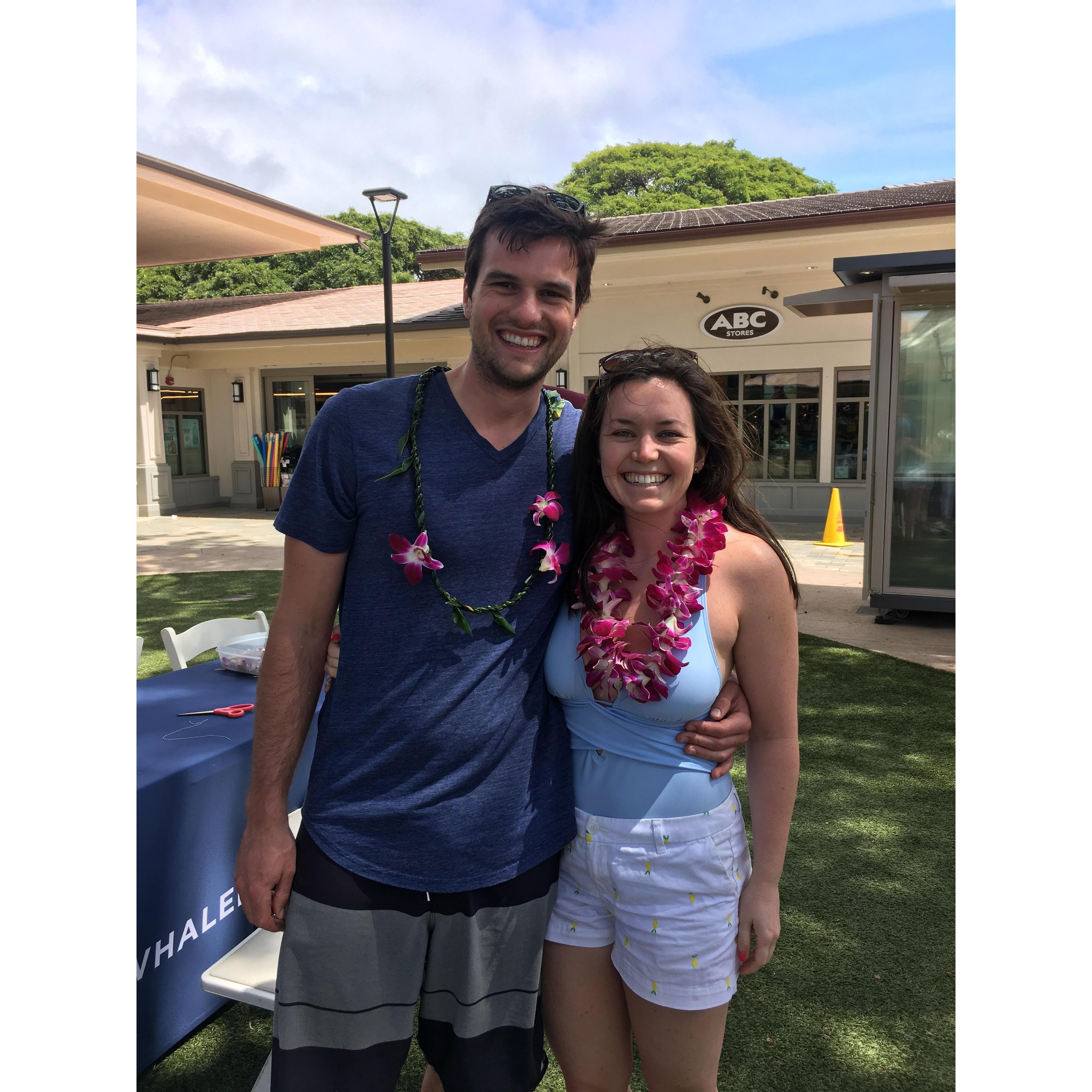 at lei making class in Maui 03/2018<3