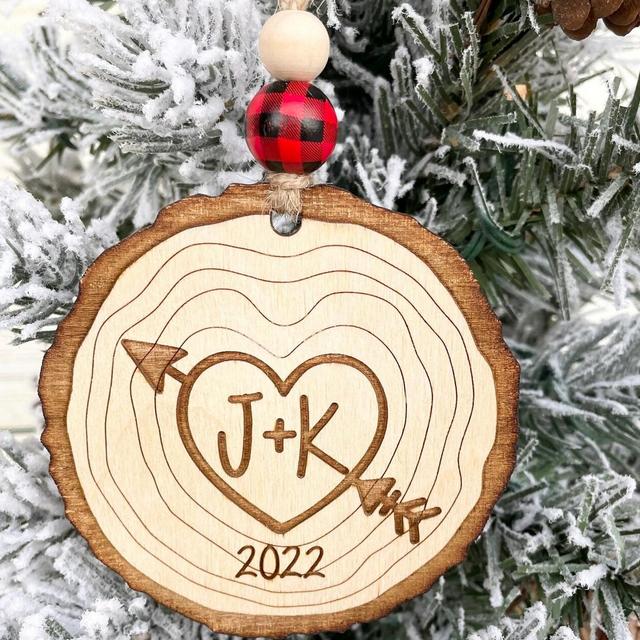 Love Ornament, New Couple Christmas Ornament, First Christmas Together Ornament, Personalized Couple Ornament, Gift for Girlfriend, Couples