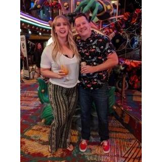 Having fun on a cruise