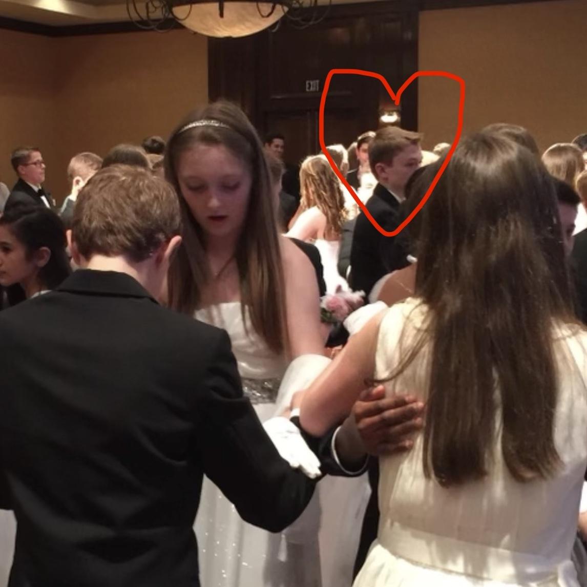 The only proof of our twelve-year-old selves being in the same room! Sooooo close. But God had better timing.