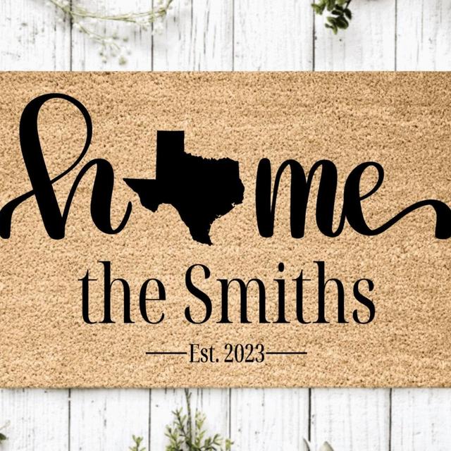 Pick Your State Housewarming Gift | Wedding Gift | Custom Doormat | Personalized Doormat | Closing Gift | Welcome Doormat | Front Door Mat |