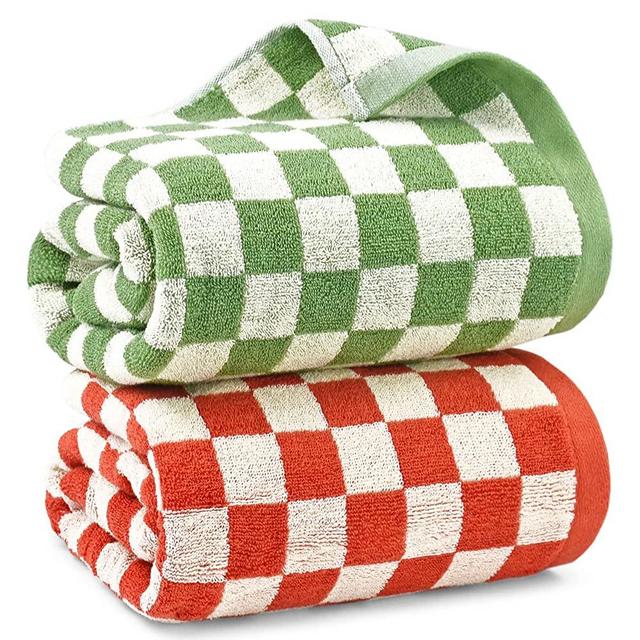 Jacquotha Hand Towels for Bathroom 4 Pack, Cotton Face Towels Soft  Absorbent for Spa Bath Gym Kitchen, Hand Towel Set Decorative Checkered, 13  x 29