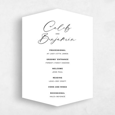 White Diamond Wedding Program - Halbert