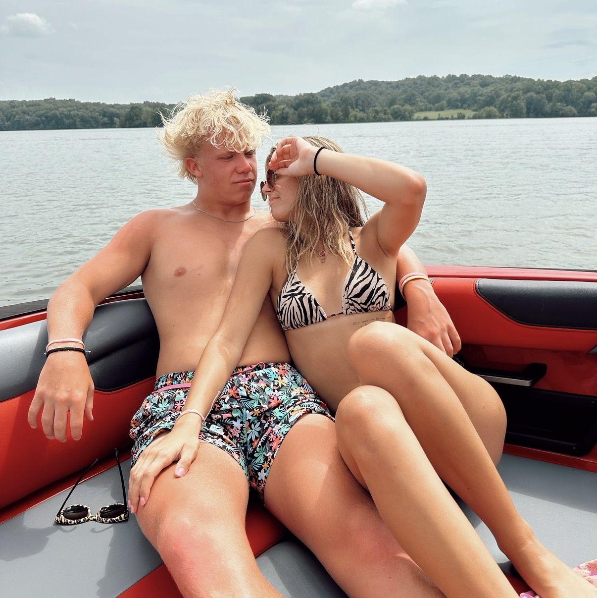 The weather started to get warmer which meant.. BOAT days!! Cole taught me how to wakesurf and we spent so much time tubing and tanning!