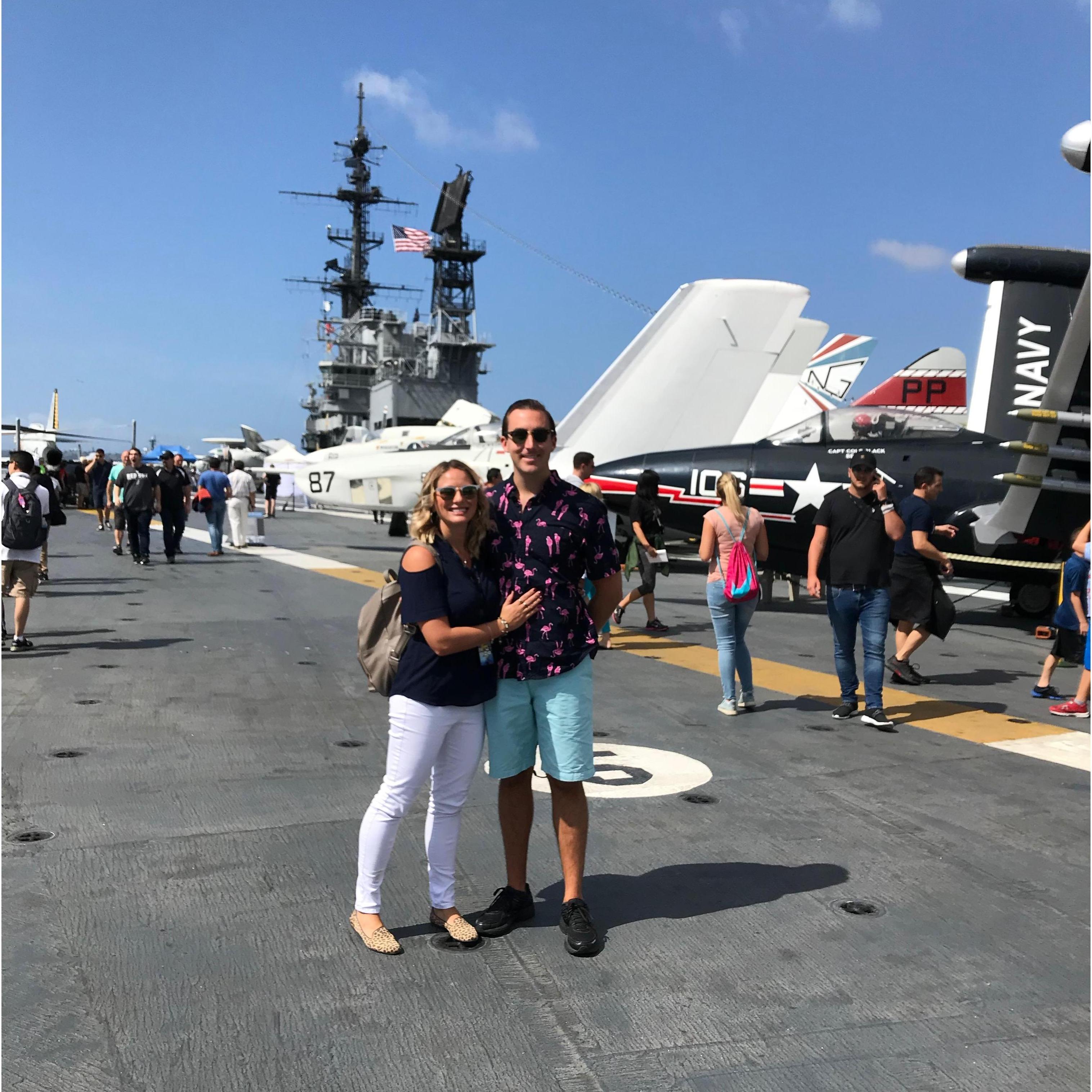 Aboard the Midway in San Diego