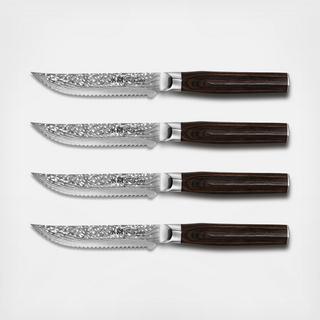 Damashiro Emperor Steak Knife, Set of 4