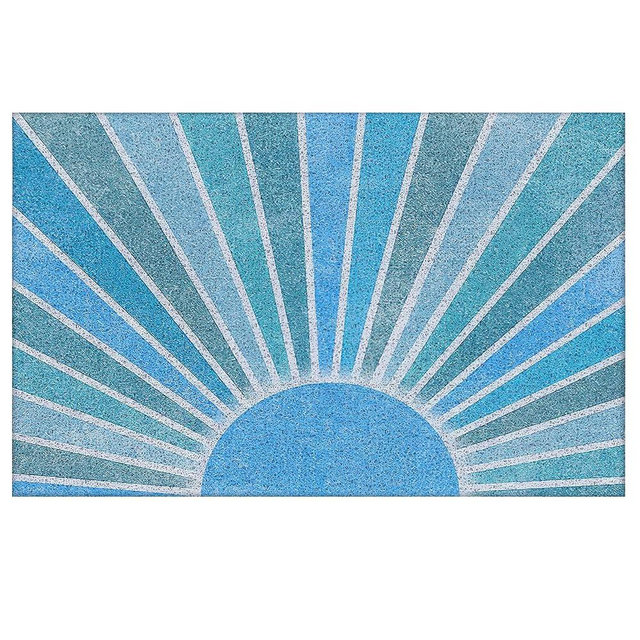 Supwhd Blue Boho Outdoor Door Mat Doormat, Blue Boho Welcome Door Mats Doormat Outdoor Indoor Entrance, Indoor Door Mats for Entryway, 17x30