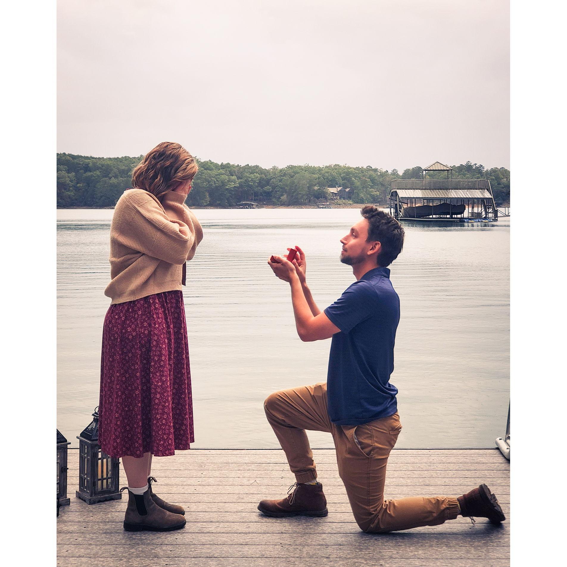 The moment she said YES!