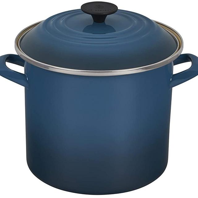 Le Creuset Enamel On Steel Stockpot, 8 qt., Deep Teal