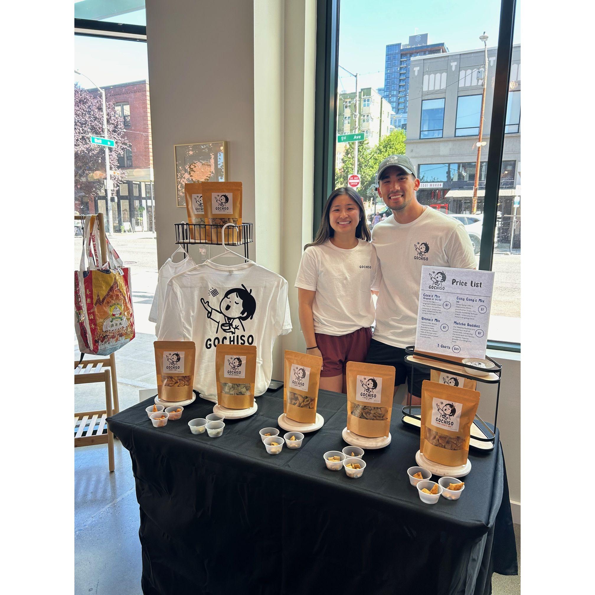 First pop-up for our business in July 2024