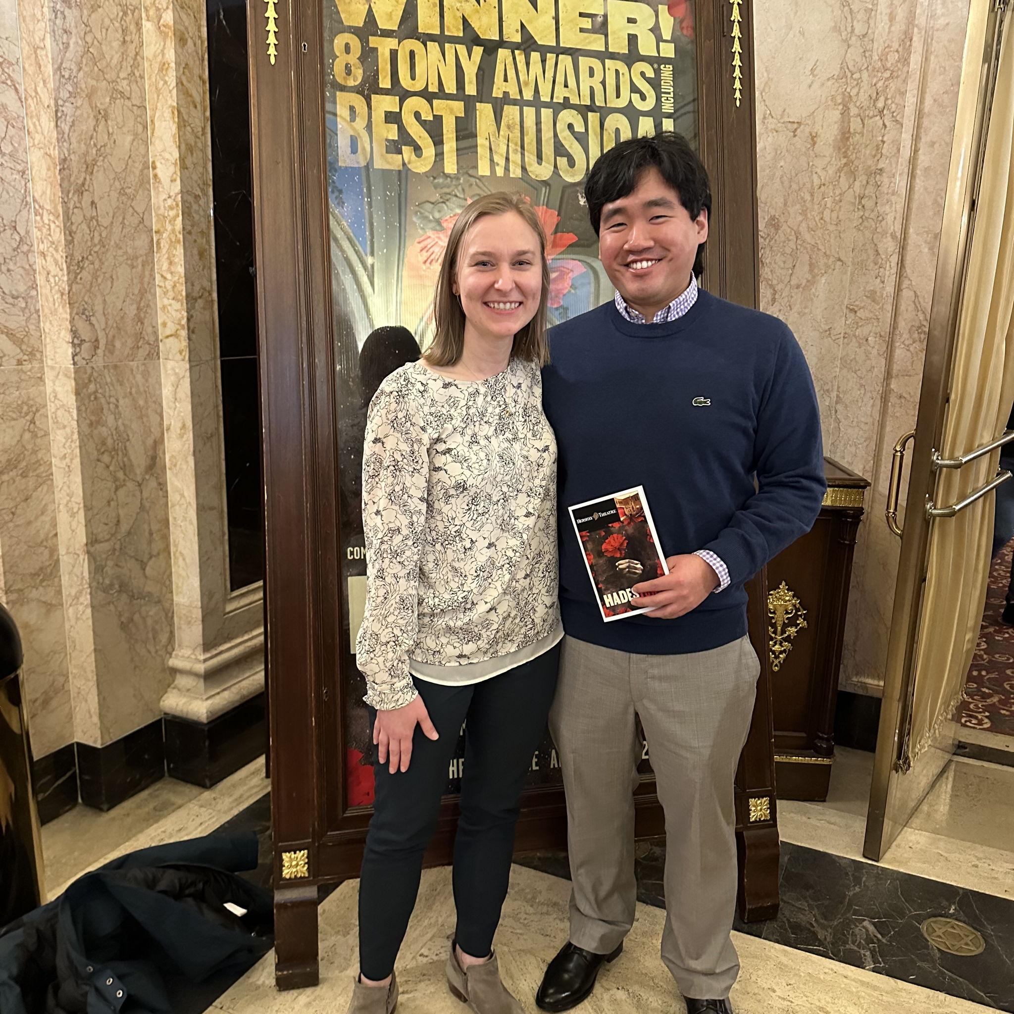 One of our very first dates in April 2023. This is why we love Hadestown! (despite very sad ending)