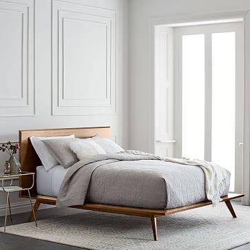 Mid-Century Platform Bed – Walnut