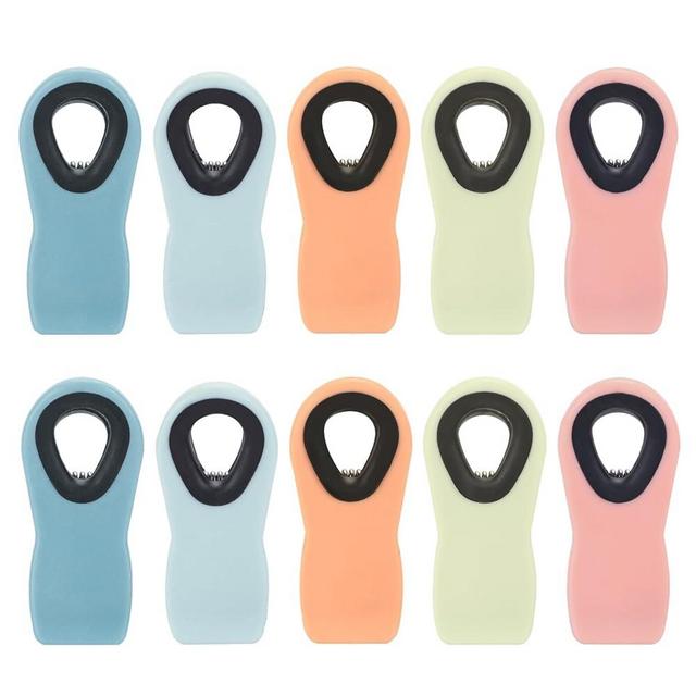 Chip Clips Bread Clips Bag Clips Magnetic Clips Chip Clip Chip Clips Bag Clips Food Clips Clips for Food Packages Chip Bag Clip (10pcs Warm Colored)