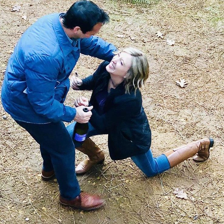 The moment #HeSaidYes! π