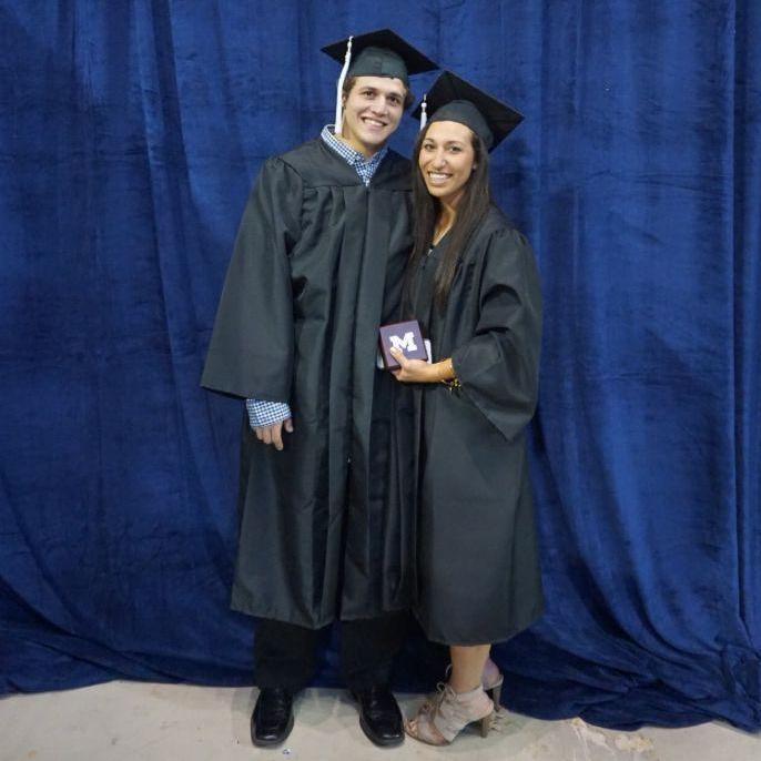 Graduating together from the best university in the world - Go Blue!