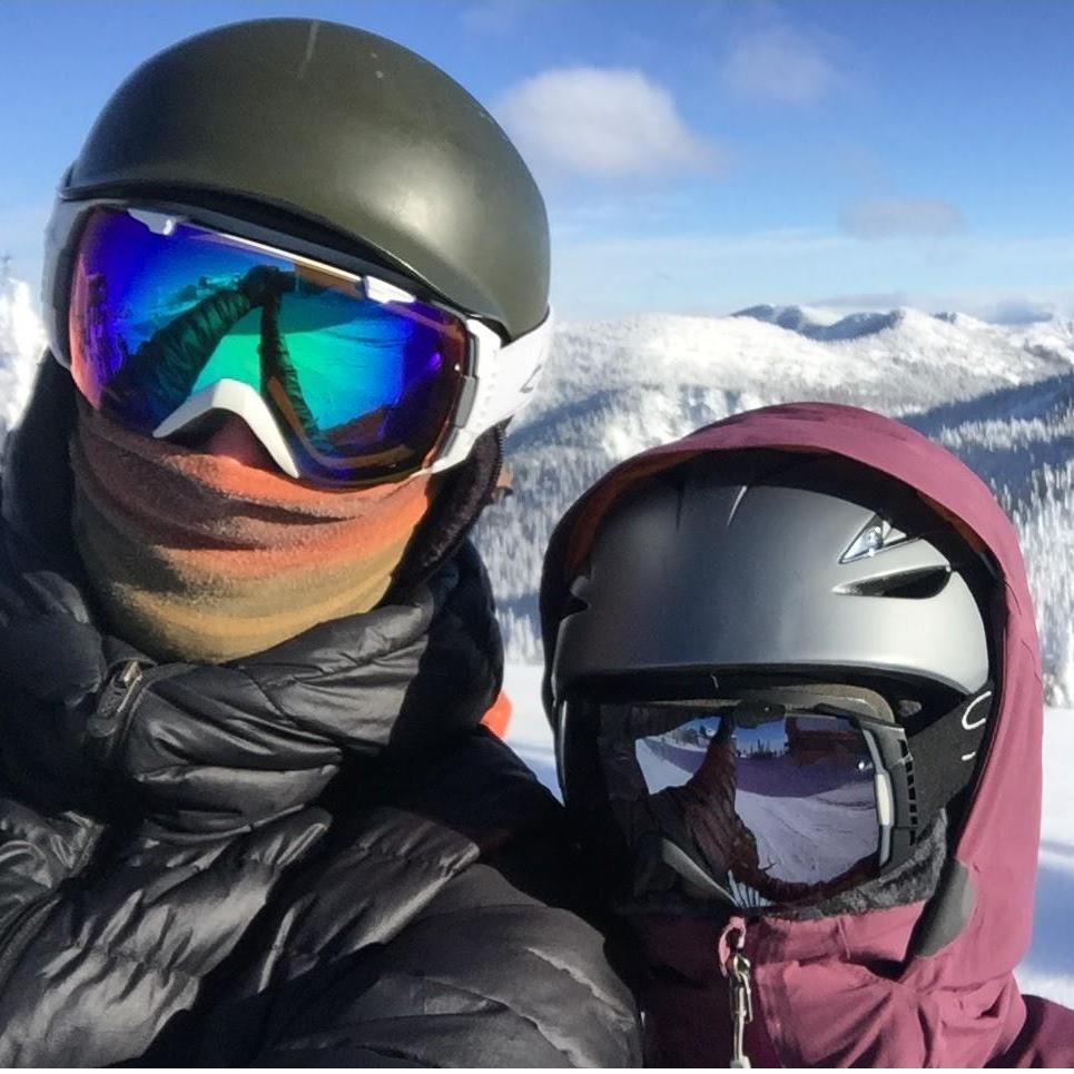 Skiing below zero degrees in Whitefish, MT.  Bundle up!