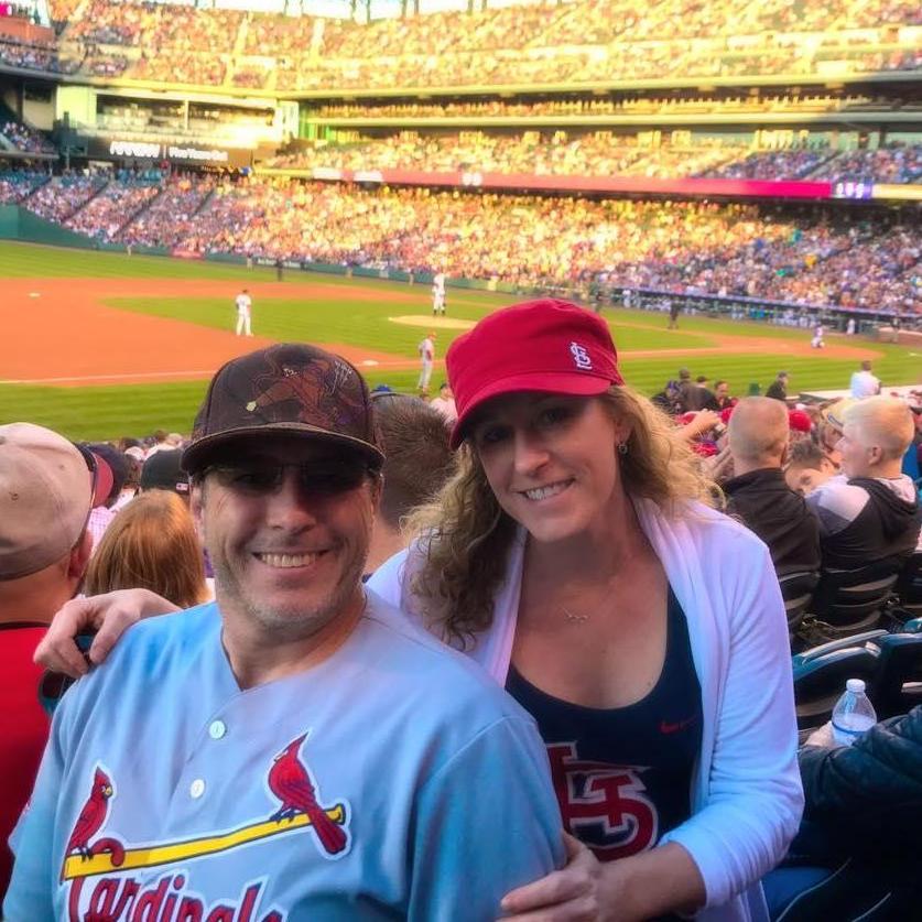 Even though Bill was born in Missouri he didn't become a Cardinal's fan until.... well he had to...that is required to be with me, lol. Go Cards!!