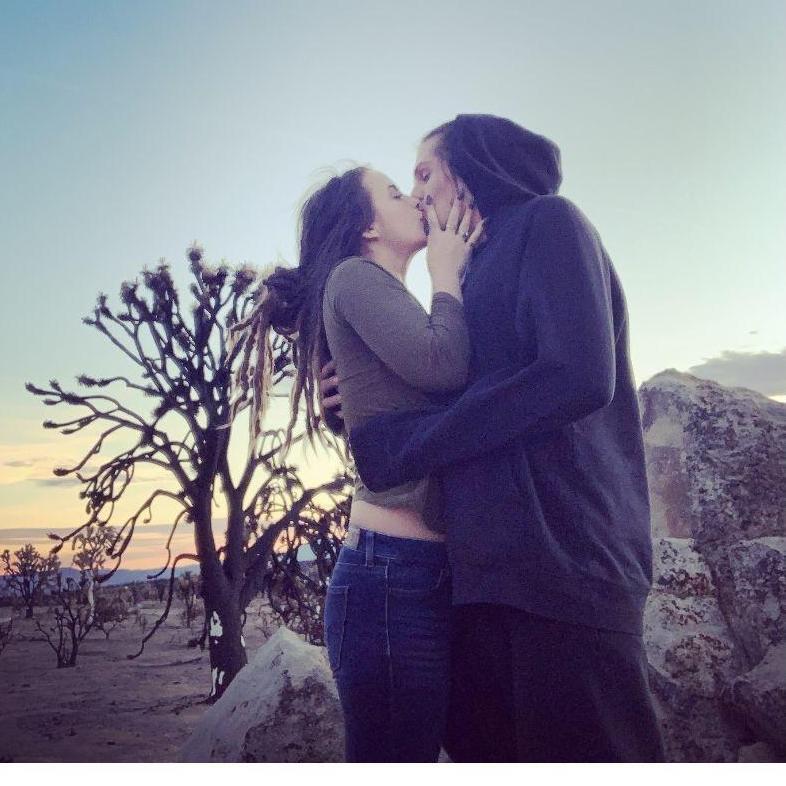 Quick kiss in the Mojave Desert! - December 2020
