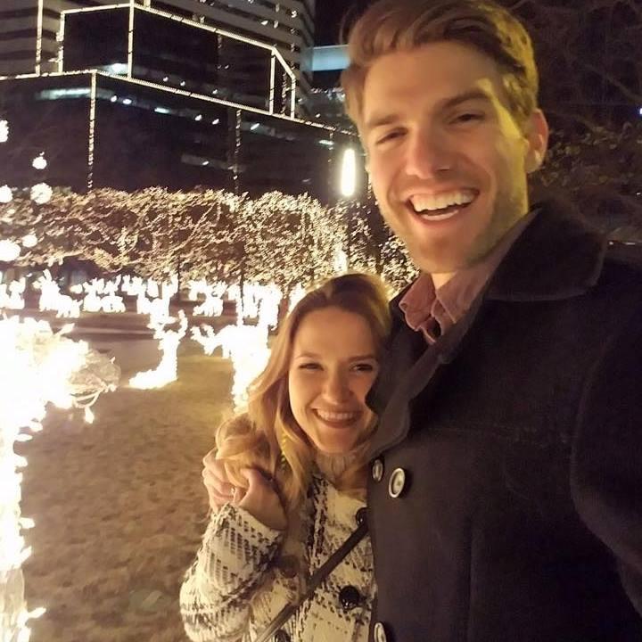 Shauna's first time in Virginia seeing the downtown Christmas lights.