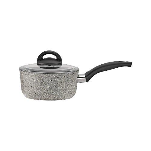 Ballarini 75001-650 Parma Forged Aluminum Nonstick Saucepan with Lid, 1.5-quart, Granite