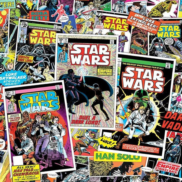 Buffalo Games - Star Wars - Comic Book Collage - 1000 Piece Jigsaw Puzzle for Adults Challenging Puzzle Perfect for Game Nights - Finished Puzzle Size is 26.75 x 19.75