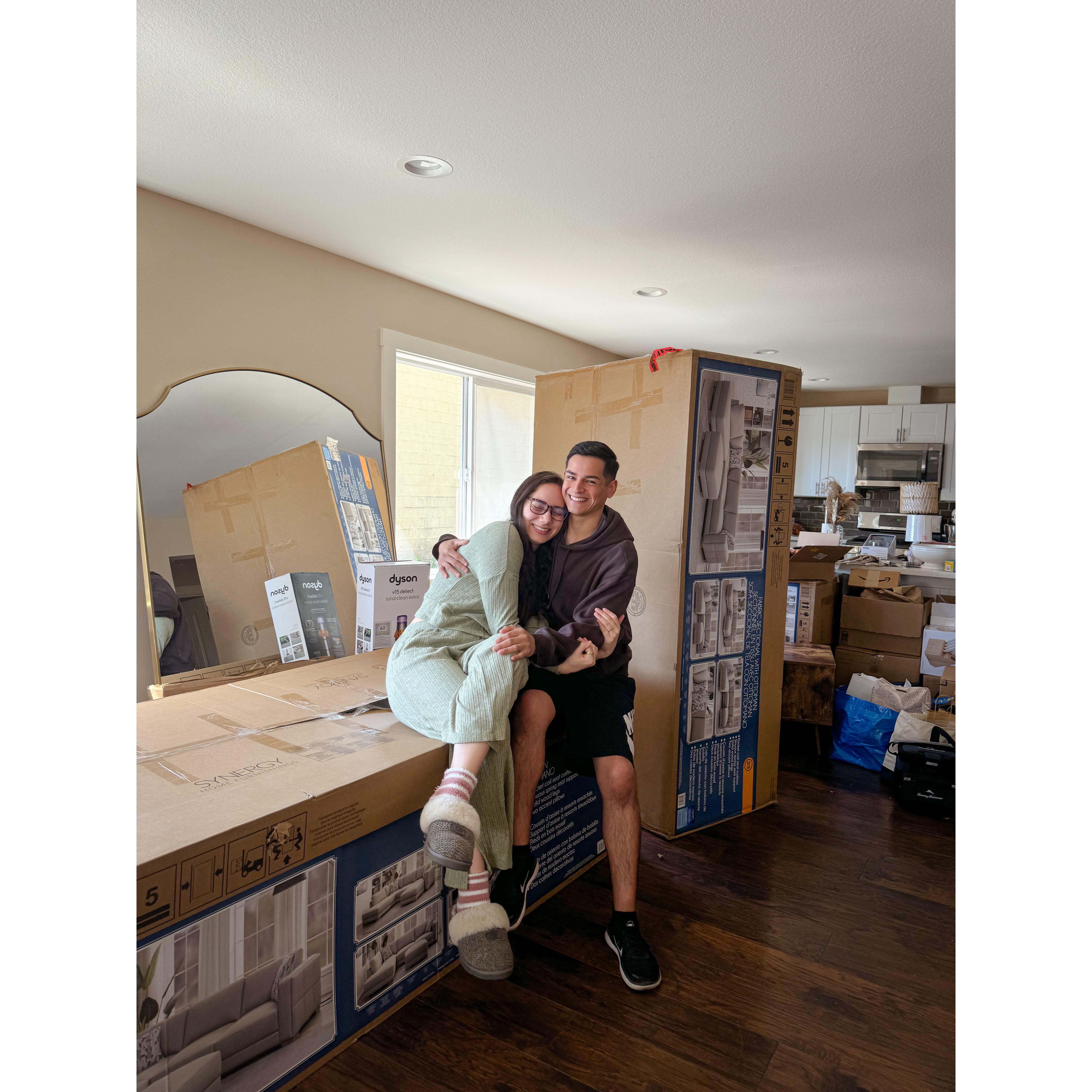 When we got the keys to our first apartment.