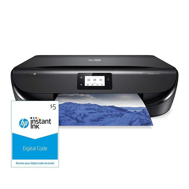 HP ENVY 5055 Wireless All-in-One Photo Printer, HP Instant Ink & Amazon Dash Replenishment ready (M2U85A) and Instant Ink $5 Prepaid Code