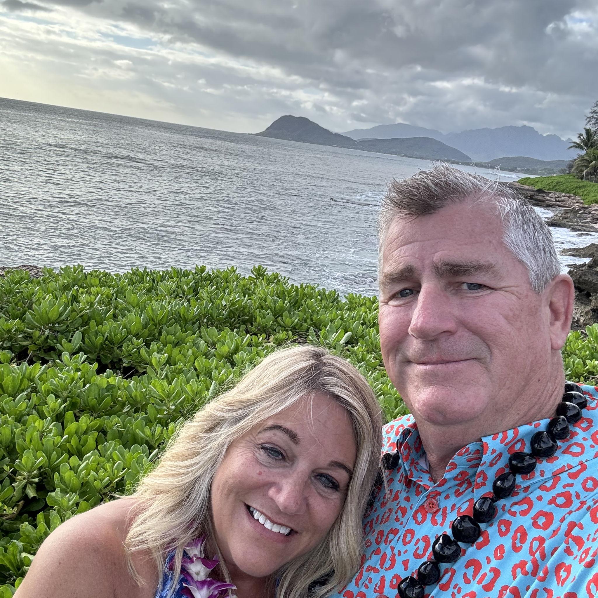 Hawaii was beautiful and we danced outside in the moonlight later this day.