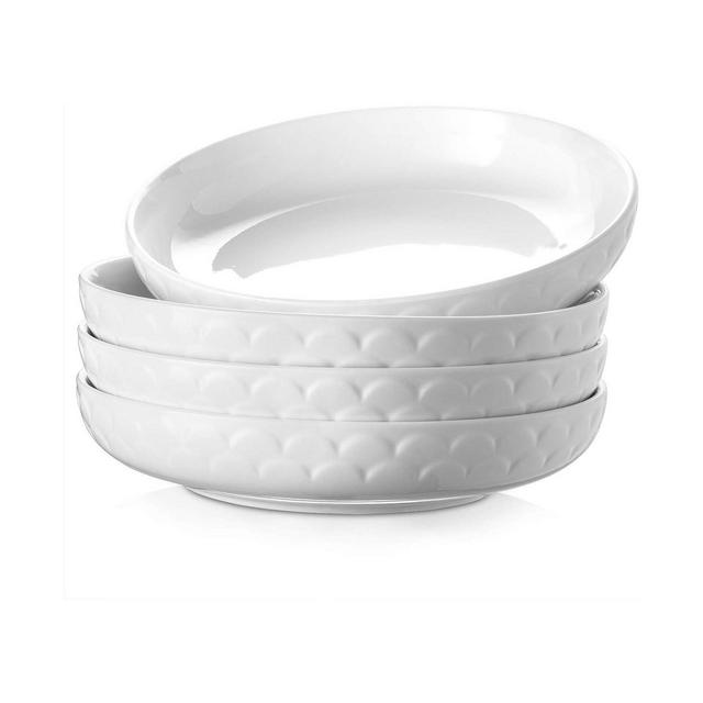 Ventray 54 oz Large Salad Serving Bowls, Ceramic Soup Bowls, 10'' Plates Bowls Set of 4 for Kitchen Meal Prep