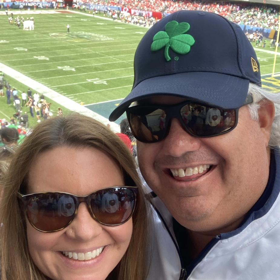 ….Cheering on Notre Dame.  Go Irish!