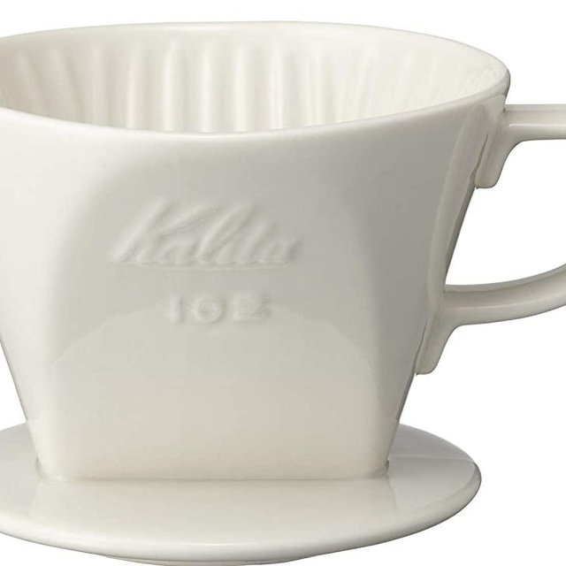 Kalita - 2001 Kalita 102 Ceramic Dripper Coffee Dipper, white
