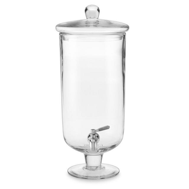 Tall Footed Glass Beverage Dispenser