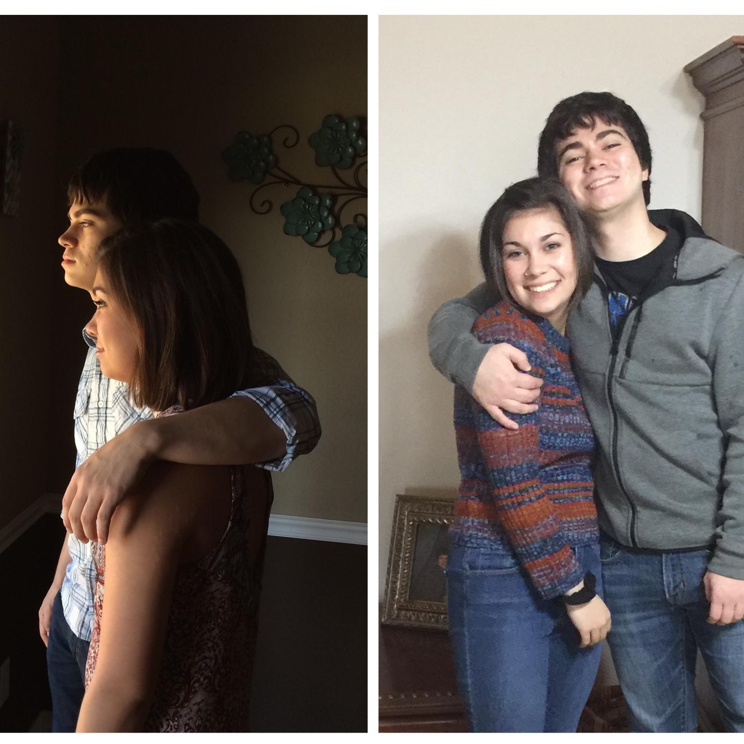 The groom and his sister, Allie.