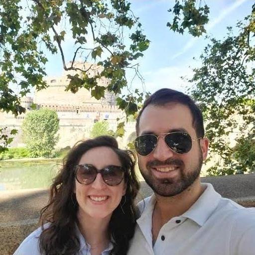 Maegan wearing a smile all day while Mike tells her (never ending) history stories walking through Rome