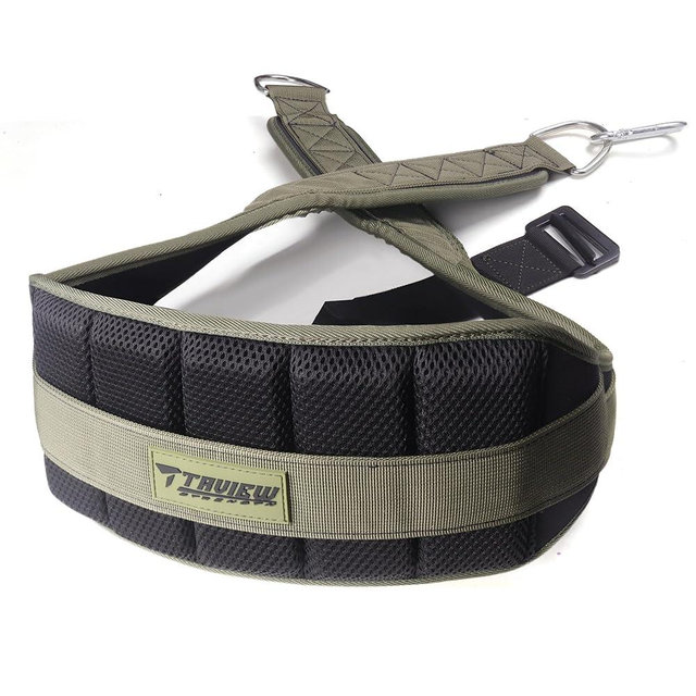 Belt for Belt Squats, Rack Attachment & Squat Machine, Weight Lifting&Powerlifting – Back Support, Low-Profile, Padded Hip & Thigh, Secure Buckle, Heavy Duty