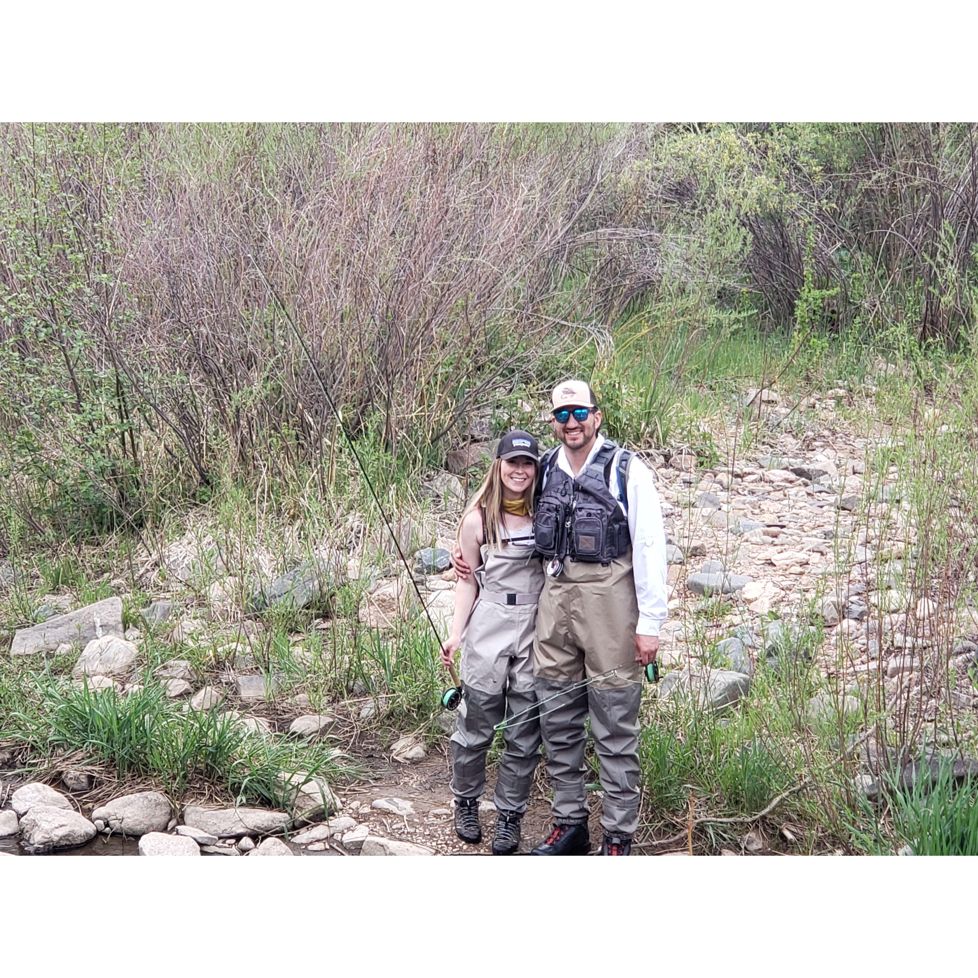 March 2020 - The world shut down and we started a new outdoor hobby - Flyfishing!
